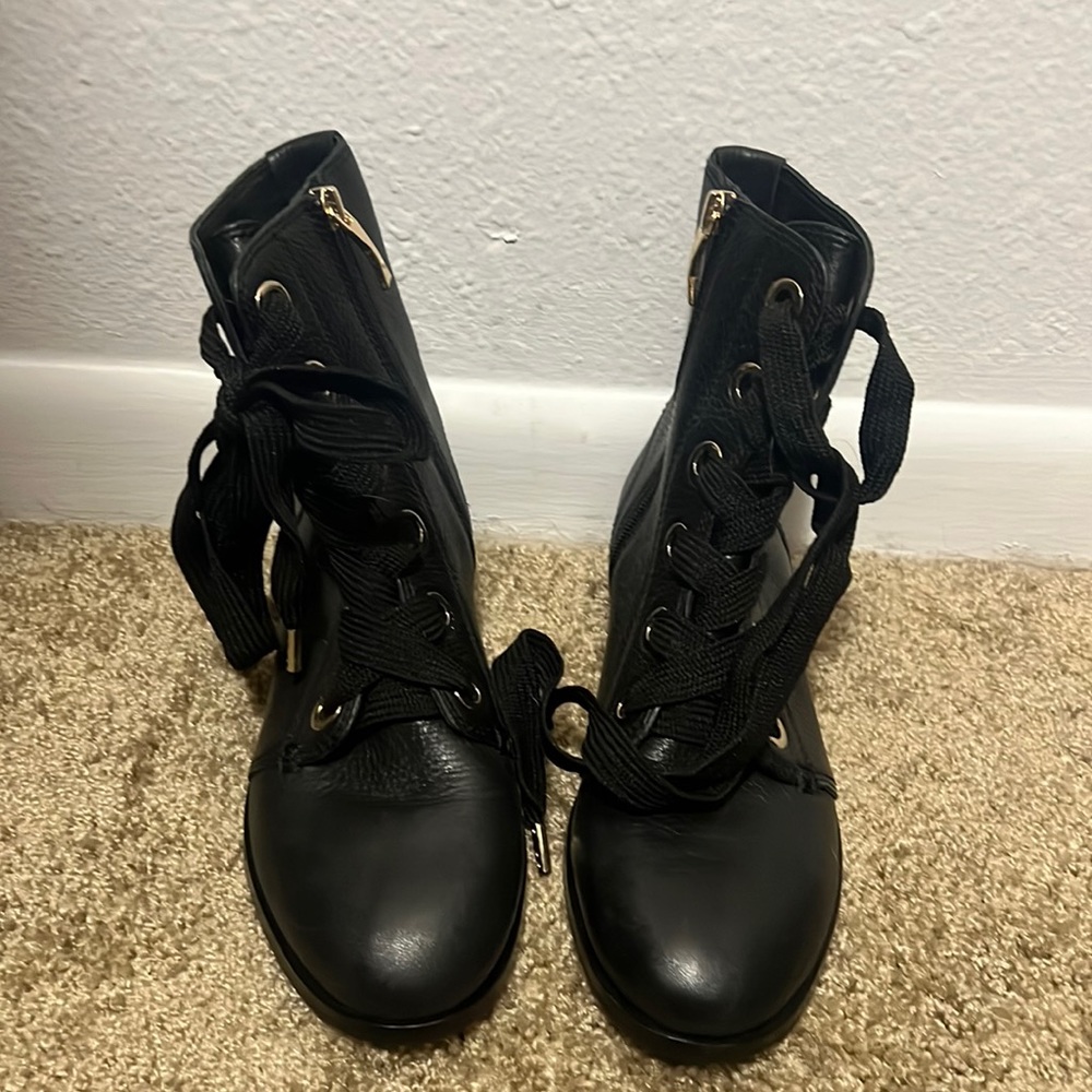 Kate Spade Leather Combat Boots